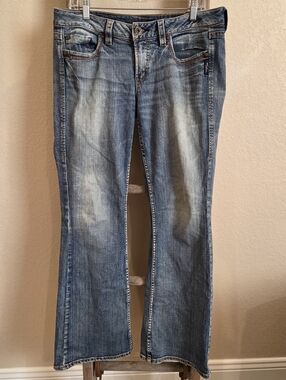 Silver Jeans Women’s Lola Blue Faded Bootcut Embroidered Jeans - Sizs 32/33